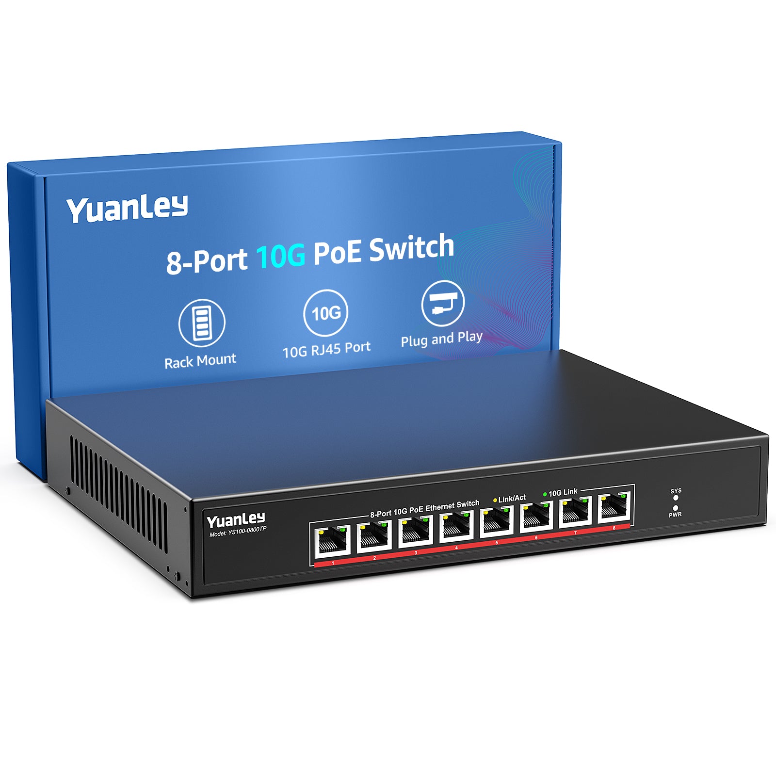 YuanLey YS100-0800TP 8-Port 10Gbase-T Switch With PoE Is So Close YuanLey YS100-0800TP 8-Port 10Gbase-T Switch With PoE Is So Close