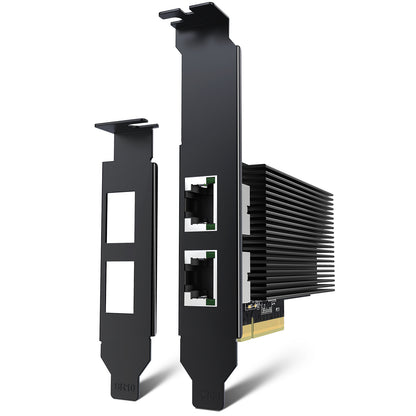 10G Network Card Dual RJ45 Port, YuanLey 10G Base-T Ethernet Card with Intel X540 Conrtoller, PCIE to 10Gb RJ45 Ethernet Adapter NIC Compatible with PCI Express X8,X16, for Windows, Linux OS, VMware