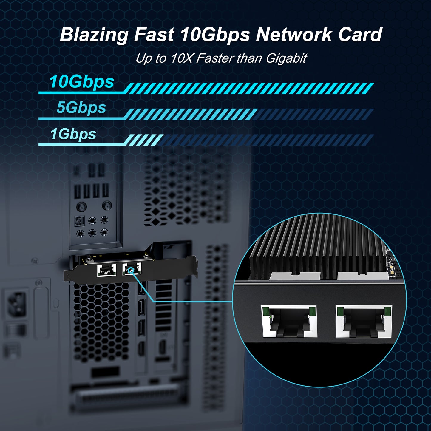 10G Network Card Dual RJ45 Port, YuanLey 10G Base-T Ethernet Card with Intel X540 Conrtoller, PCIE to 10Gb RJ45 Ethernet Adapter NIC Compatible with PCI Express X8,X16, for Windows, Linux OS, VMware