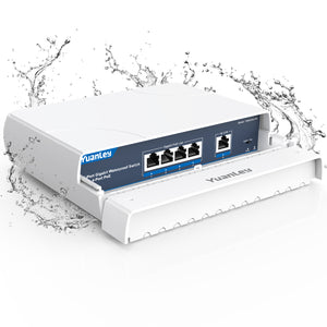 4x 1000Mbps PoE + 1x Gigabit Uplink