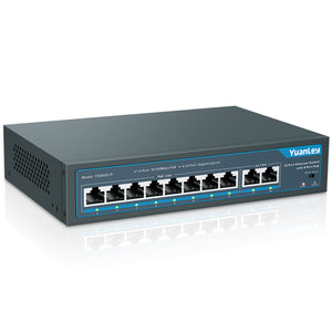 8x 100Mbps PoE + 2x Gigabit Uplink