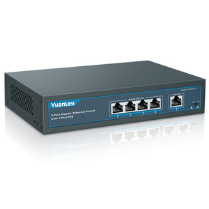 4x 1000Mbps PoE + 1x Gigabit Uplink