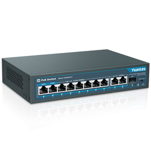 8x 1000Mbps PoE + 2x Gigabit Uplink+1x Gigabit SFP