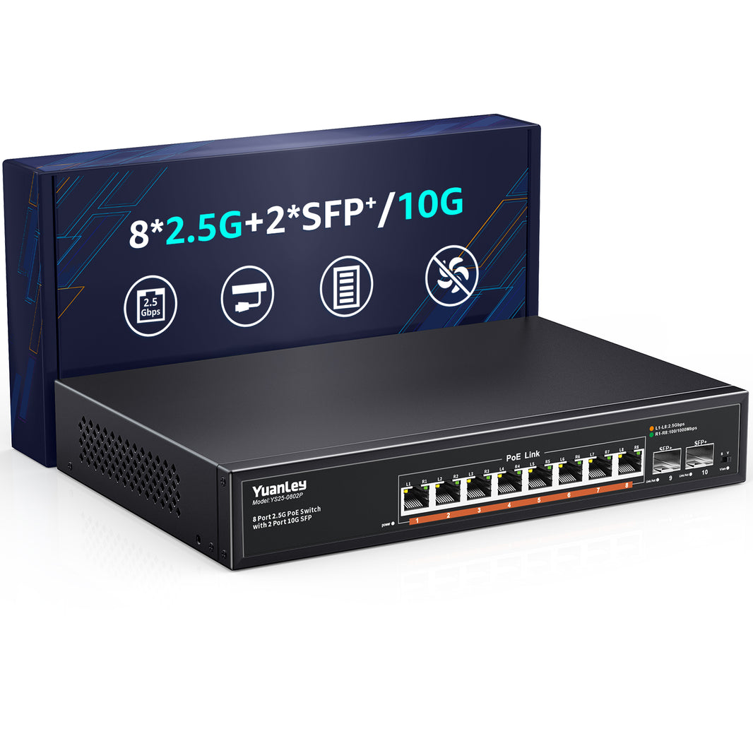YuanLey 2.5G Switch | Multi-Gigabit Ethernet Switch for Gaming & NAS