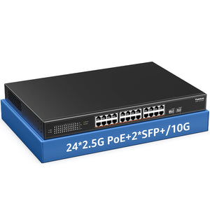 24x 2.5G PoE + 2x 10G SFP+