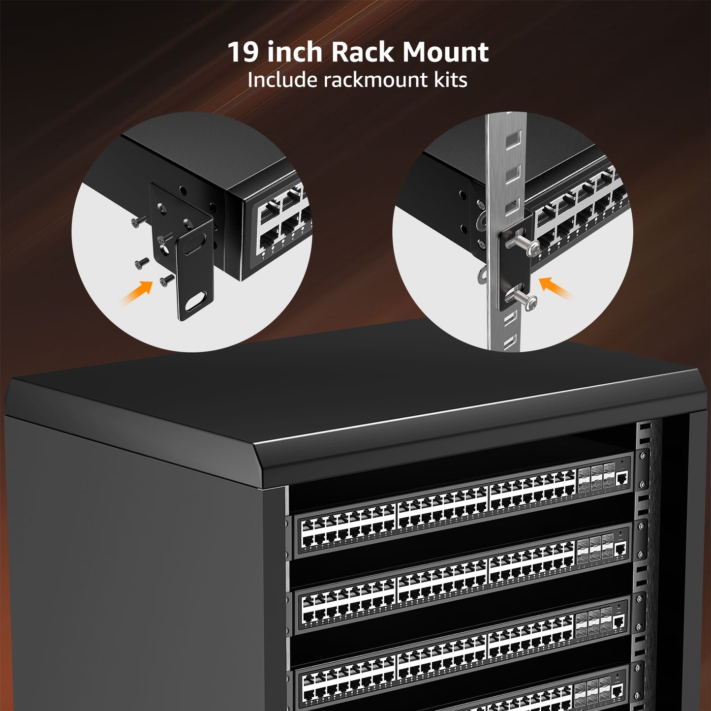 YuanLey 48 Port Gigabit Managed PoE Switch with 48 10/100/1000Mbps PoE+ Ports, 6X 10Gbps SFP+, L3 Smart Managment Ethernet Switch, VLAN, QoS, ACL, SSL, Fanless, Rackmount Network Switch